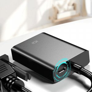 Adapter AV Retoo HDMI - D-Sub (VGA) + Jack 3.5mm czarny (E394) 11