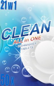 Retoo TABLETKI DO ZMYWARKI CLASSIC ALL IN 21W1 50SZT XXL 15