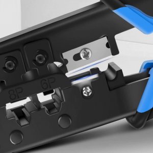 Retoo Tester sieciowy + zaciskarka + stripper RJ45 13