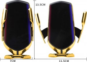 Retoo UCHWYT SAMOCHODOWY NA TELEFON Z INDUKCYJNĄ ŁADOWARKĄ 16