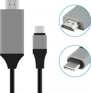 Kabel USB Retoo USB-C - HDMI 2 m Czarno-szary (E494) 15