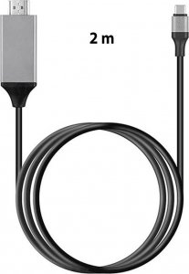 Kabel USB Retoo USB-C - HDMI 2 m Czarno-szary (E494) 16