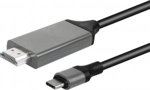 Kabel USB Retoo USB-C - HDMI 2 m Czarno-szary (E494) 3