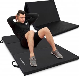 Marbo Sport Materac gimnastyczny składany twardy z rzepami 180 x 90 x 5 cm czarny - Marbo Sport 5