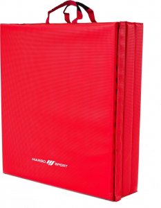 Marbo Sport Materac gimnastyczny składany twardy z rzepami 180 x 60 x 5 cm czerwony - Marbo Sport 2