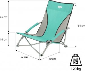 Nils Extreme Krzesło plażowe Zielono-szary NC3035 NILS CAMP (15-03-230) 3