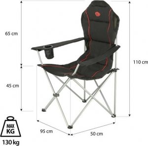 Nils Extreme Krzesło turystyczne NC3080 czarno-czerwone 14