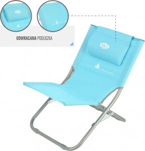 Nils Extreme NC3136 NIEBIESKI KRZESŁO PLAŻOWE Z PODUSZKĄ NILS CAMP 4