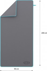Nils Extreme NCR13 RĘCZNIK Z MIKROFIBRY 200X90 cm NILS CAMP (Szary) 7