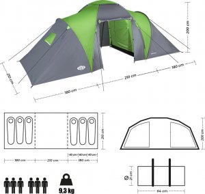 Namiot turystyczny Nils Extreme NC6031 NAMIOT KEMPINGOWY HIGHLAND NILS CAMP 18