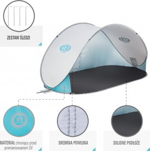 Nils Extreme NC3174 NAMIOT PLAŻOWY SAMOROZKŁADAJĄCY PODŁOGA NILS CAMP (Turkusowy) 5