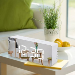 Retoo BUDZIK ZEGAR ELEKTRONICZNY TERMOMETR LUSTRO LED 24/7 5