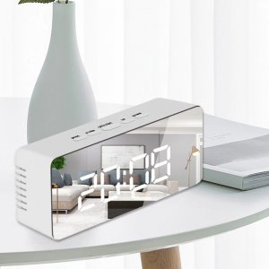 Retoo BUDZIK ZEGAR ELEKTRONICZNY TERMOMETR LUSTRO LED 24/7 9