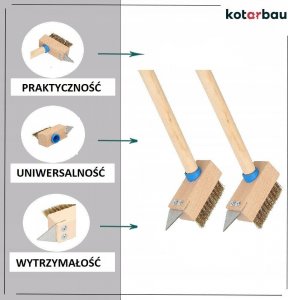 Kotarbau SZCZOTKA DO KOSTKI BRUKOWEJ DRUCIANA SKROBAK 2 SZT 3