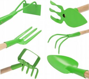 Kotarbau ZESTAW OGRODNIKA ŁOPATKA GRABKI WIDEŁKI MOTYKA 6 11