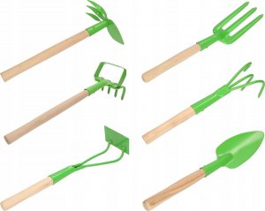Kotarbau ZESTAW OGRODNIKA ŁOPATKA GRABKI WIDEŁKI MOTYKA 6 8