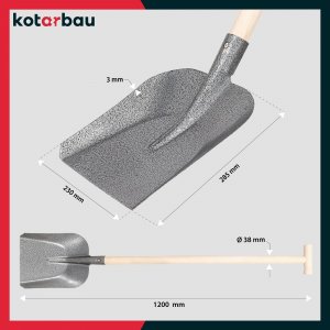 Kotarbau ŁOPATA DO WĘGLA 285X230 MM DREWNIANY TRZON 38 MM 2