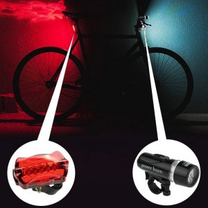 Retoo LAMPKA ROWEROWA LED OŚWIETLENIE ROWER PRZÓD + TYŁ 13