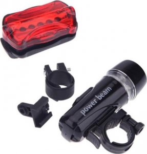 Retoo LAMPKA ROWEROWA LED OŚWIETLENIE ROWER PRZÓD + TYŁ 2