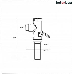 Kotarbau AUTOMAT SPŁUKUJĄCY 3/4" TAJFUN SPŁUCZKA WC 5