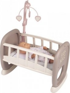 Smoby Baby Nurse - Kołyska z karuzelą dla lalki Łóżeczko (220372) 1
