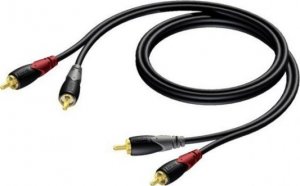 Kabel Procab RCA (Cinch) x2 - RCA (Cinch) x2 1.5m czarny (1KPCL080) 1