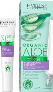 Eveline EVELINE_Organic Aloe+Collagen płynne płatki pod oczy redukujące zmarszczki i kurze łapki 20ml 1