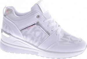 Pantofelek24 Białe trampki sneakersy na niskim koturnie /G6-2 12423 T650/ 40 1