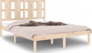 vidaXL Rama łóżka, lite drewno, 135x190 cm, podwójna 2