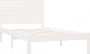 vidaXL vidaXL Rama łóżka, biała, lite drewno, 90x200 cm 4