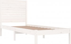 vidaXL vidaXL Rama łóżka, biała, lite drewno, 90x190 cm, pojedyncza 4