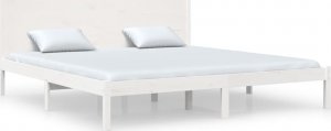 vidaXL vidaXL Rama łóżka, biała, lite drewno sosnowe, 200x200 cm 2