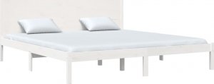 vidaXL vidaXL Rama łóżka, biała, lite drewno sosnowe, 200x200 cm 3