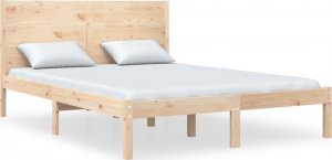 vidaXL vidaXL Rama łóżka, lite drewno, 135x190 cm, podwójna 2