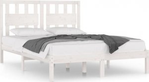 vidaXL vidaXL Rama łóżka, biała, lite drewno sosnowe, 140x190 cm 2