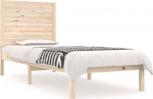 vidaXL vidaXL Rama łóżka, lite drewno, 75x190 cm, pojedyncza 2