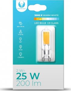 TelForceOne Żarówka LED G9 Glass 2W 230V 3000K 200lm Forever Light 1