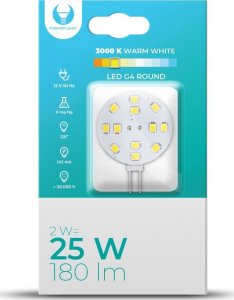 TelForceOne Żarówka LED G4 Round 2W 12V 3000K 180lm Forever Light 1