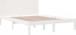 vidaXL vidaXL Rama łóżka, biała, lite drewno sosnowe, 140x200 cm 4