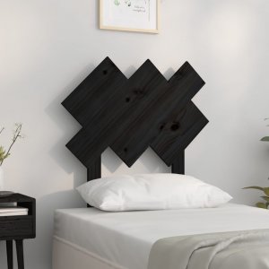 vidaXL vidaXL Wezgłowie łóżka, czarne, 72,5x3x81 cm, lite drewno sosnowe 1