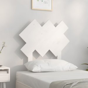 vidaXL vidaXL Wezgłowie łóżka, białe, 72,5 x 3 x 81 cm, lite drewno sosnowe 1