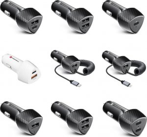 Ładowarka ForCell FORCELL CARBON ładowarka samochodowa Typ C 3.0 PD20W + Typ C 3.0 PD20W CC50-2C czarna (Total 40W) 10