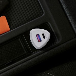 Ładowarka ForCell FORCELL CARBON ładowarka samochodowa Typ C 3.0 PD20W + USB QC3.0 18W 5A CC50-1A1C biała (Total 38W) 7