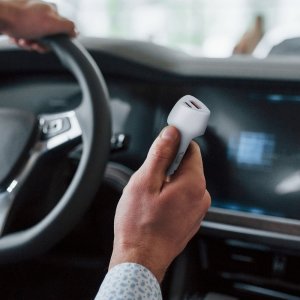 Ładowarka ForCell FORCELL CARBON ładowarka samochodowa Typ C 3.0 PD20W + USB QC3.0 18W 5A CC50-1A1C biała (Total 38W) 9