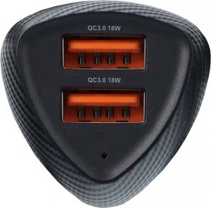 Ładowarka ForCell FORCELL CARBON ładowarka samochodowa USB QC 3.0 18W + USB QC 3.0 18W CC50-2A36W czarny (Total 36W) 3