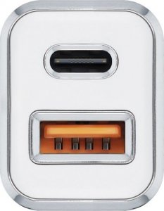 Ładowarka ForCell Ładowarka Samochodowa Forcell USB 3.0 + USB C Quick Charging + Power Delivery PD20W 4A CC-QCPD01 biała 4