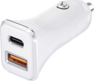 Ładowarka ForCell Ładowarka Samochodowa Forcell USB 3.0 + USB C Quick Charging + Power Delivery PD20W 4A CC-QCPD01 biała 5