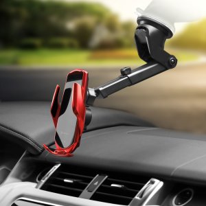 ForCell Uchwyt z ładowaniem indukcyjnym automatyczny + adapt. magnetyczne FORCELL HS1 Qi 15W czerwony 12