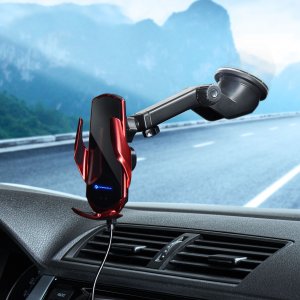 ForCell Uchwyt z ładowaniem indukcyjnym automatyczny + adapt. magnetyczne FORCELL HS1 Qi 15W czerwony 13