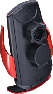 ForCell Uchwyt z ładowaniem indukcyjnym automatyczny + adapt. magnetyczne FORCELL HS1 Qi 15W czerwony 4
